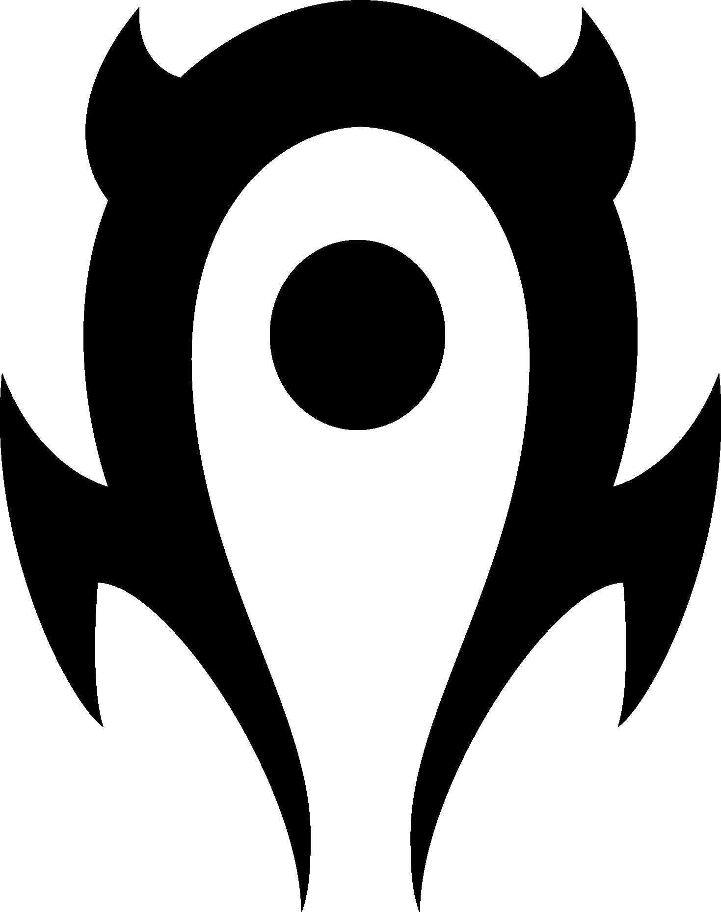 World Of Warcraft Horde Black Logo Vector Logo